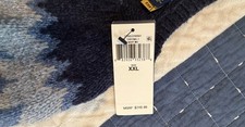 Polo Ralph Lauren Men's Yolk Pattern Crew Neck Sweater XXL 100% Wool Navy Blue