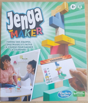 JENGA Maker HASBRO mit Bauklötzen Alter 8+ für 2-6 Spieler