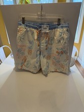 American Eagle Outfitters Tropical 7  Print Swim Trunks Sz m. NWT. Box35
