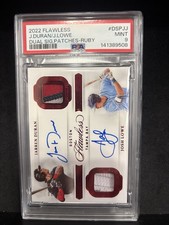 2022 Flawless RUBY Jarren Duran/Josh Lowe Dual Rookie Patch Auto #/20 PSA 9