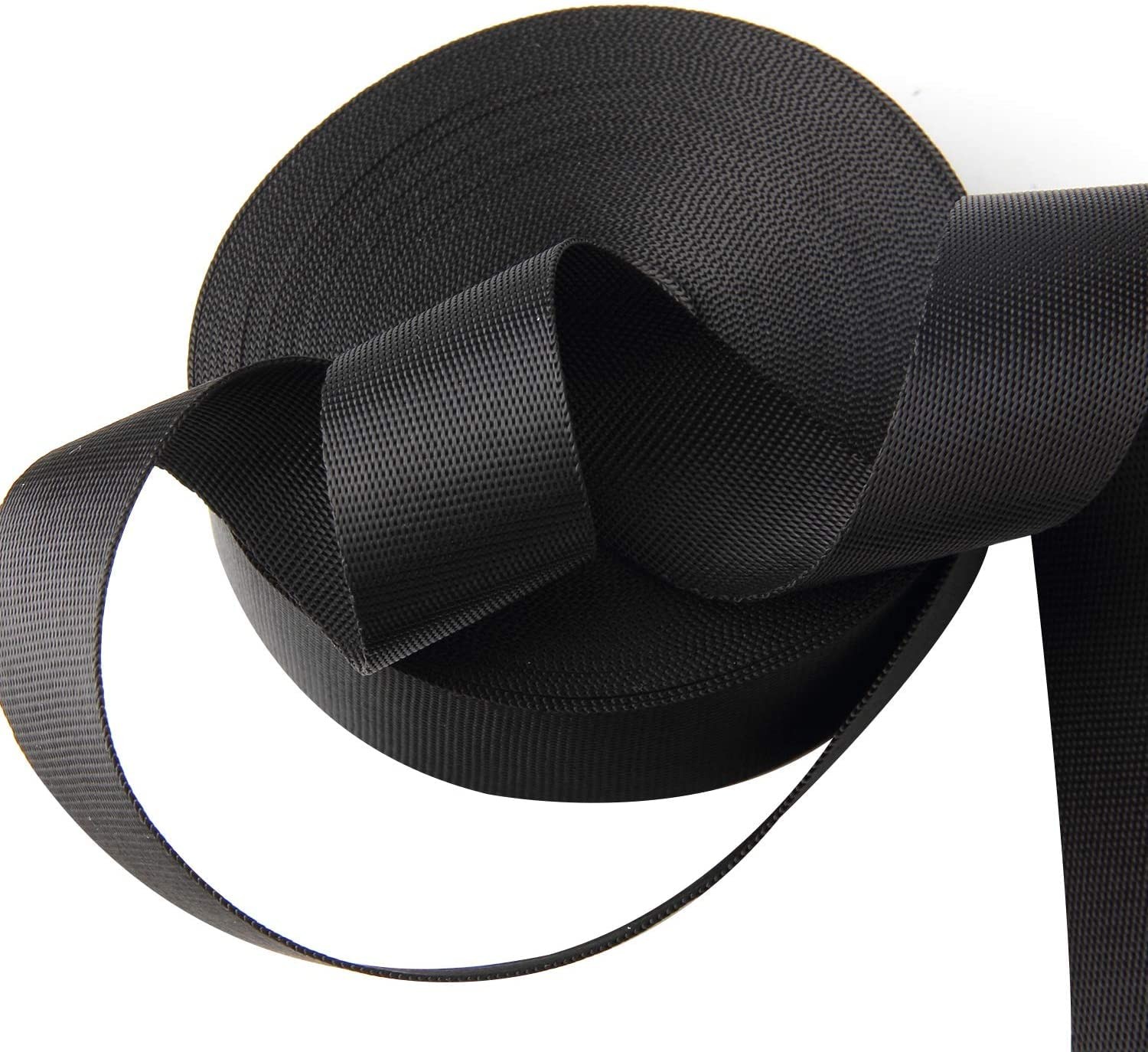 10 Yards 2 Inch Wide Webbing Black Nylon Heavy Duty Webbing Strap Repair Hammock