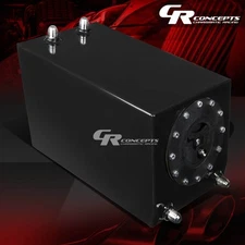 3 GALLON LIGHTWEIGHT BLACK COATED ALUMINUM GAS FUEL CELL TANK BOTTOM FEED+FOAM