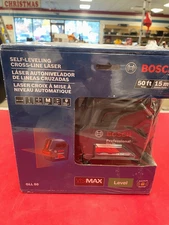 Bosch GLL50 Self-Leveling Cross-Line Laser 50ft Range Red Beam 0601063F11**NIB**