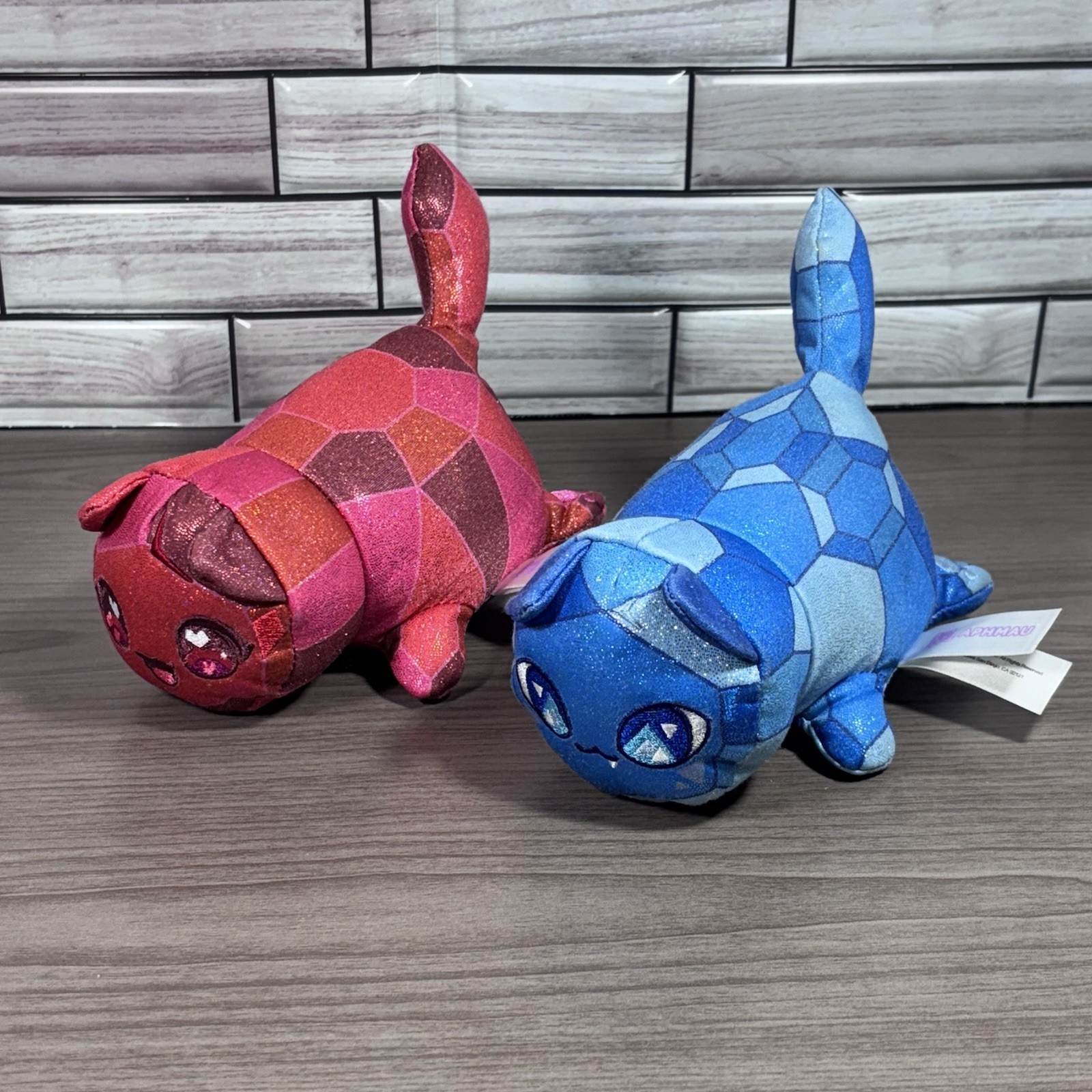 Aphmau Meemeows Plush Diamond and Ruby Cat Celestial Litter 4 excellent