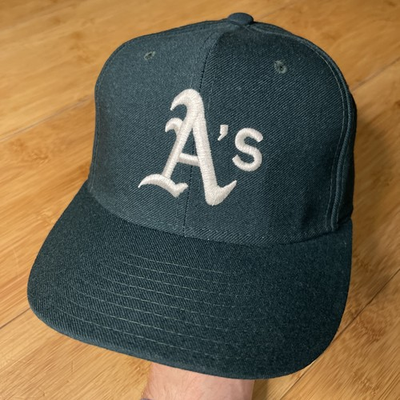 #ad VTG New Era Diamond Pro Las Vegas Athletics A#x27;s Wool Green Fitted 7 Hat 59FIFTY $33.40