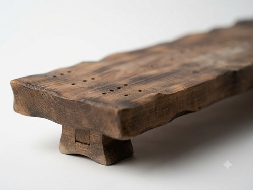 Live Edge Cribbage Board, Two Track, Knotty Pine, 22" Long