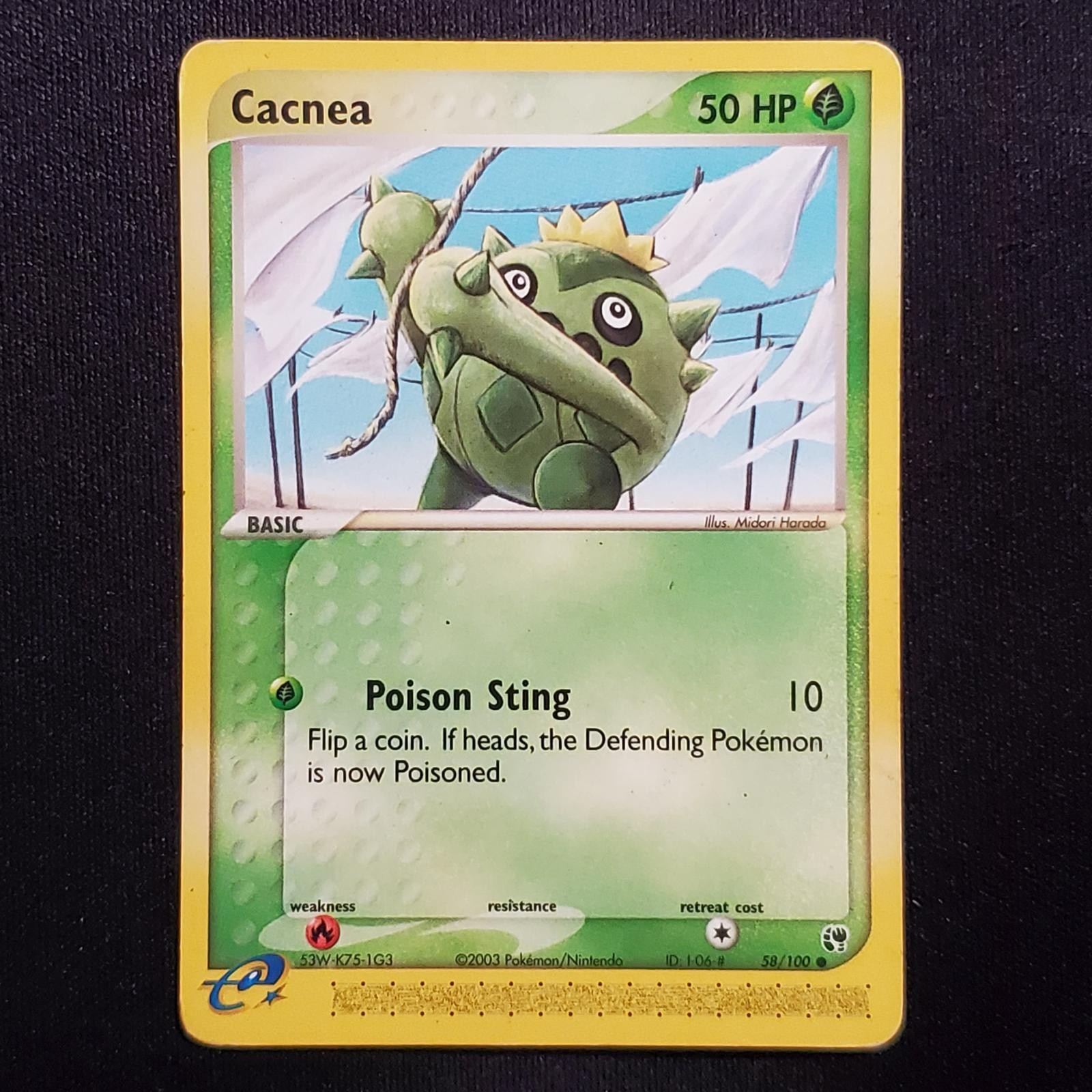 Cacnea 58/100 Common Sandstorm Pokemon Heavily Played