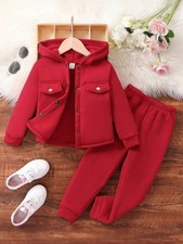 2-Pcs Kids Unisex Hoodie Jacket Jogger Pant Set, Sports Activity - 4 5T