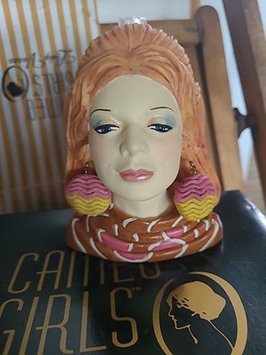 Vintage Cameo Girls Lady Head Vase Clarissa 1968 ''Party Girl'' LV-020 2000 #20