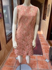 Dolce & Gabbana Pink Gold Brocade Shift Dress Sleeveless IT 46 US 12