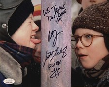 Peter Billingsley & Scott Schwartz Signed 8x10 A Christmas Story JSA
