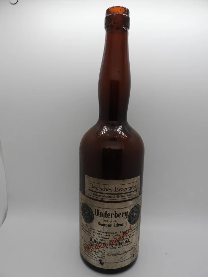 +ANTIK+ Flasche / bottle / Schnapsflasche / Underberg mit Etikett um 1920 - Bild 2 von 4