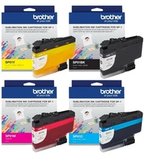 Lot of 4 NEW - Brother Sublimation Ink Cartridges Black Yellow Cyan Magenta SP-1