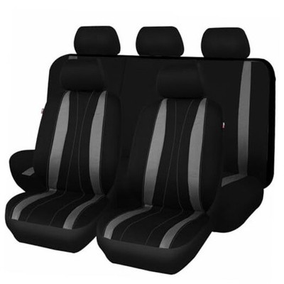  car seat Covers Set airmesh Breathable Fashion Full Set -- Low Back Black Gray