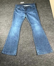 Bebe Jeans Womens 31 Blue Denim Cotton Stretch Medium Wash Bootcut USA Made