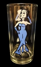 1970's P.A.T.Ward Natasha Pepsi Glass Collector Series 5"