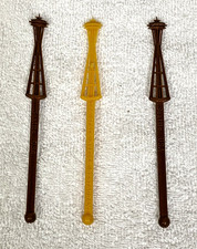 3 Vintage Seattle Space Needle Restaurant Figural Building Swizzle Sticks
