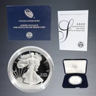 2020-W AMERICAN EAGLE $1 DOLLAR  1 oz SILVER UNCIRCULATED PROOF COIN BOX + COA