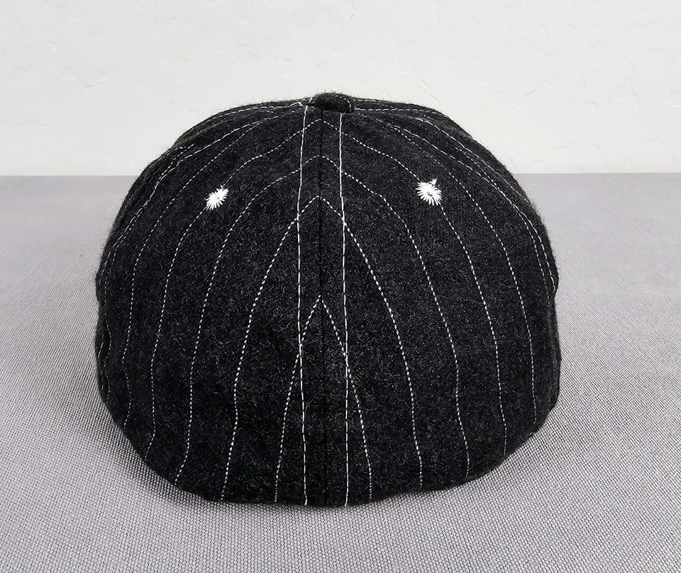 Giorgio Armani x Official Crown Of Laurel Wool Cap Hat Pinstripe Mens 7 1/4 RARE - Image 2 of 4