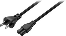 Rocketfish- 8 ft. Polarized Braided Power Cord - Black
