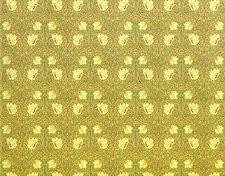 Dollhouse Wallpaper William Morris Art Nouveau Pimpernel Brown Floral 1:12 Scale