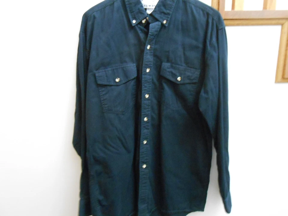 Vtg Western Black L/S Shirt XL Embroidered Colorful Native American Cow Skull - Image 2 of 4