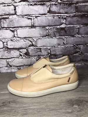 ECCO Soft 7 2.0 Pink Leather Casual Slip On Comfort Sneakers Women 42EU/11M US