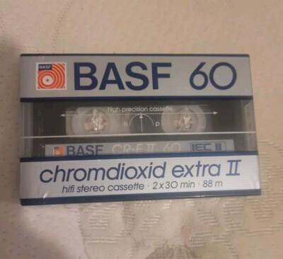 BASF CHROMDIOXID II 90 BLANK CASSETTE TAPE (SEALED)  Vintage NOS