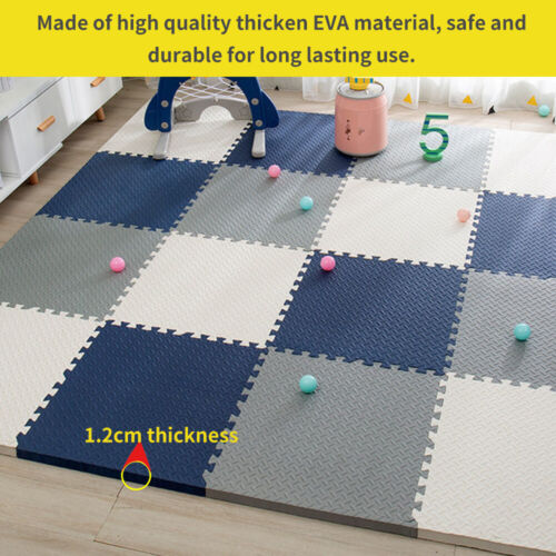 6/12PCS EVA Foam Mat Floor Mats Interlocking Heavy Duty Puzzle Baby Kids Playmat - Picture 10 of 20