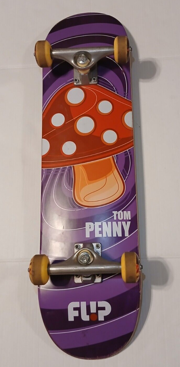 Tom Penny Flip Skateboard Deck Y2K USA 90s Skate Wear Mushroom
