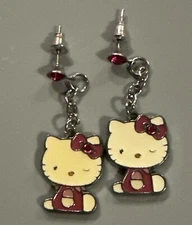 Hello Kitty With A Wink Dangle Earrings 