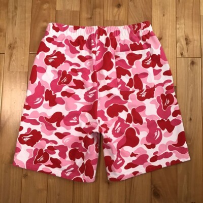 BAPE Shark sweat shorts ABC camo pink A Bathing Ape Size L | eBay