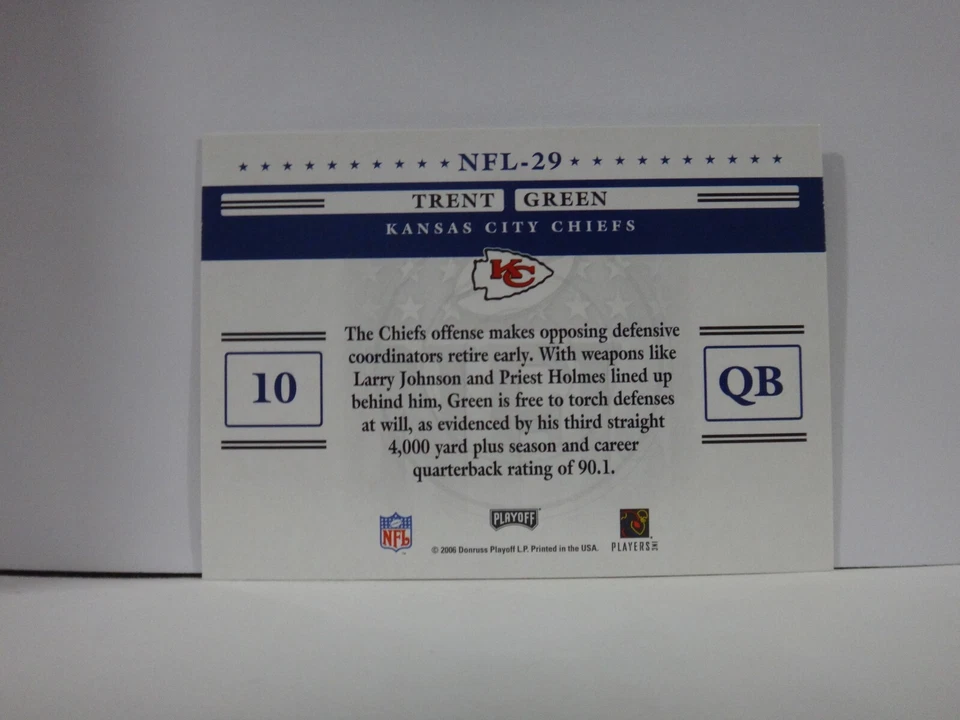 2006 Playoff Prestige Stars of the NFL Trent Green #NFL-29 - Image 2 of 2