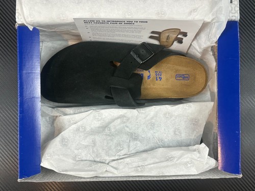 Birkenstock Unisex M8.5/W10.5 Boston Soft Footbed Black Narrow Fit Clogs *Read - Picture 8 of 16