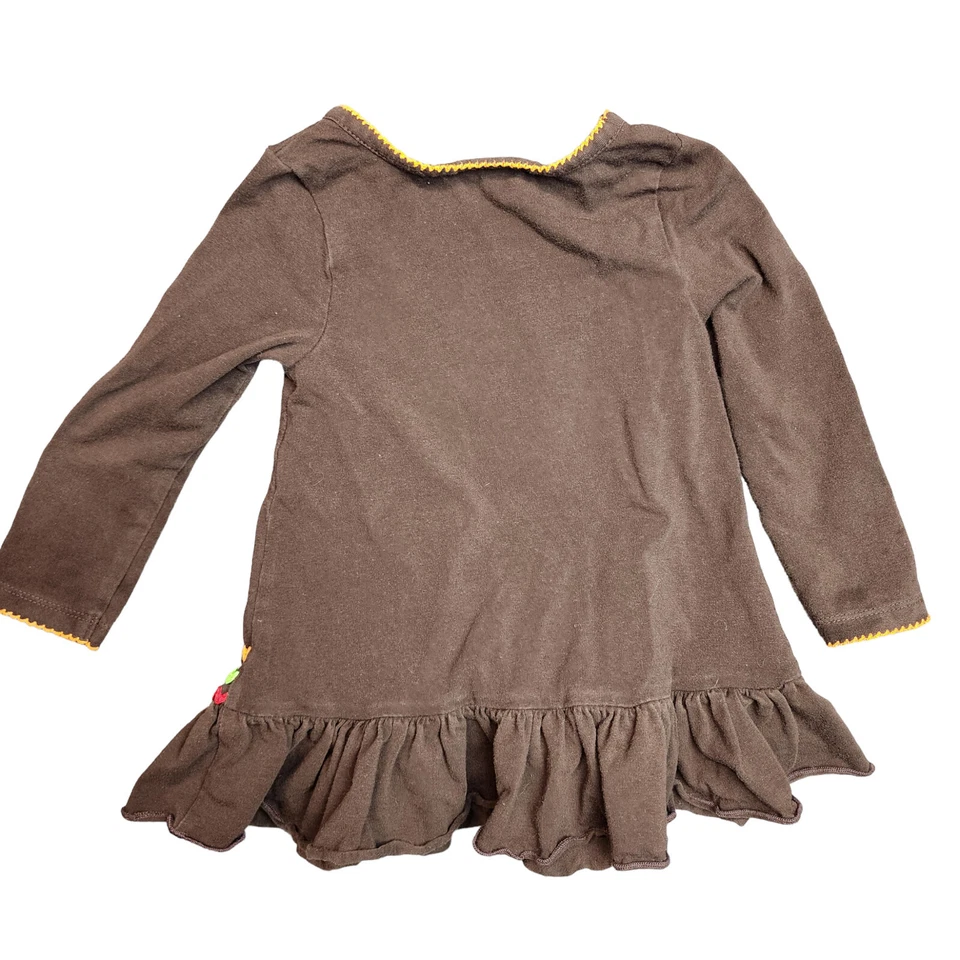Bonnie Jean 土耳其感恩节衬衫女孩尺寸 2T 棕色幼儿上衣 — 第 4/4 张图片