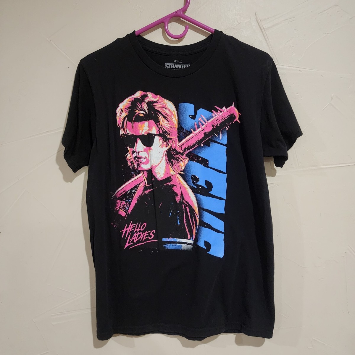 Netflix x Stranger Things T-shirt Sz M Black Stevie | eBay