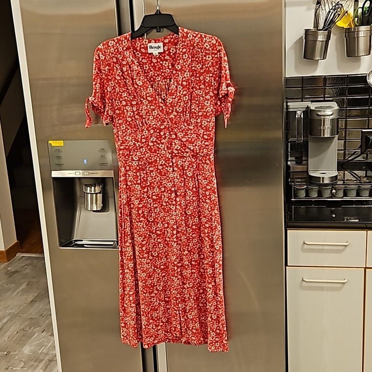 💕ROUJE💕 Laura Midi Dress ~ Red Floral Print 36 NWOT | eBay 💕ROUJE💕 Laura Midi Dress ~ Red Floral Print 36 NWOT | eBay