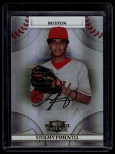 2008 Donruss Threads Stolmy Pimentel Signatures Gold 840/975