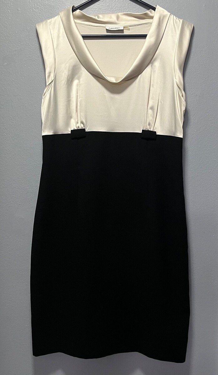 Calvin Klein Ivory and Black Dress Women's size 12 | eBay Calvin Klein Ivory and Black Dress Women's size 12 | eBay