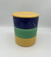 Vintage Fiestaware Kitchen Kraft Set of 3 Stacking Refrigerator Dishes w/Lid