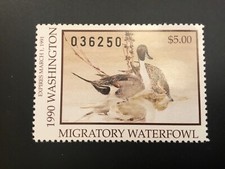 ICOLLECTZONE US 1990 #5 Washington Duck Stamp VF NH 