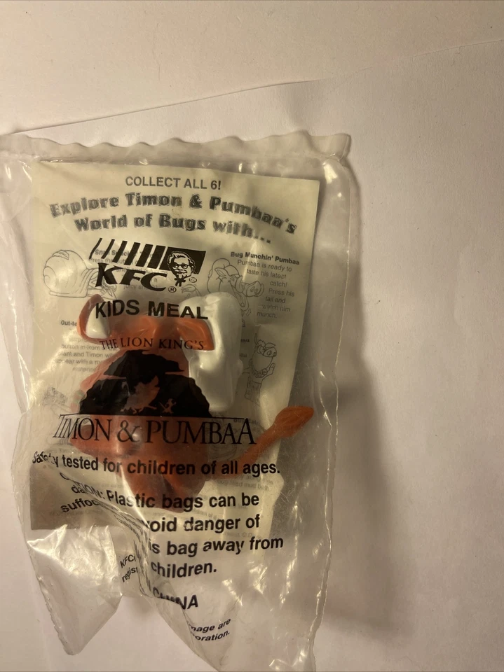 Juguete KFC El Rey León Niño Comida Timón y Pumba De Colección Años 90 De Colección Foto 4 de 4