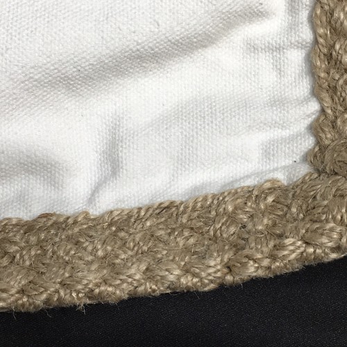SET 2 Matching Farmhouse Pillow Covers 16"x16" Canvas Jute Edge HOBBY LOBBY - Picture 2 of 8