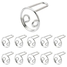 10x Silver Brass Nail Ring Fingernail Ring Metal for Nail Art Decor Jewelry Gift