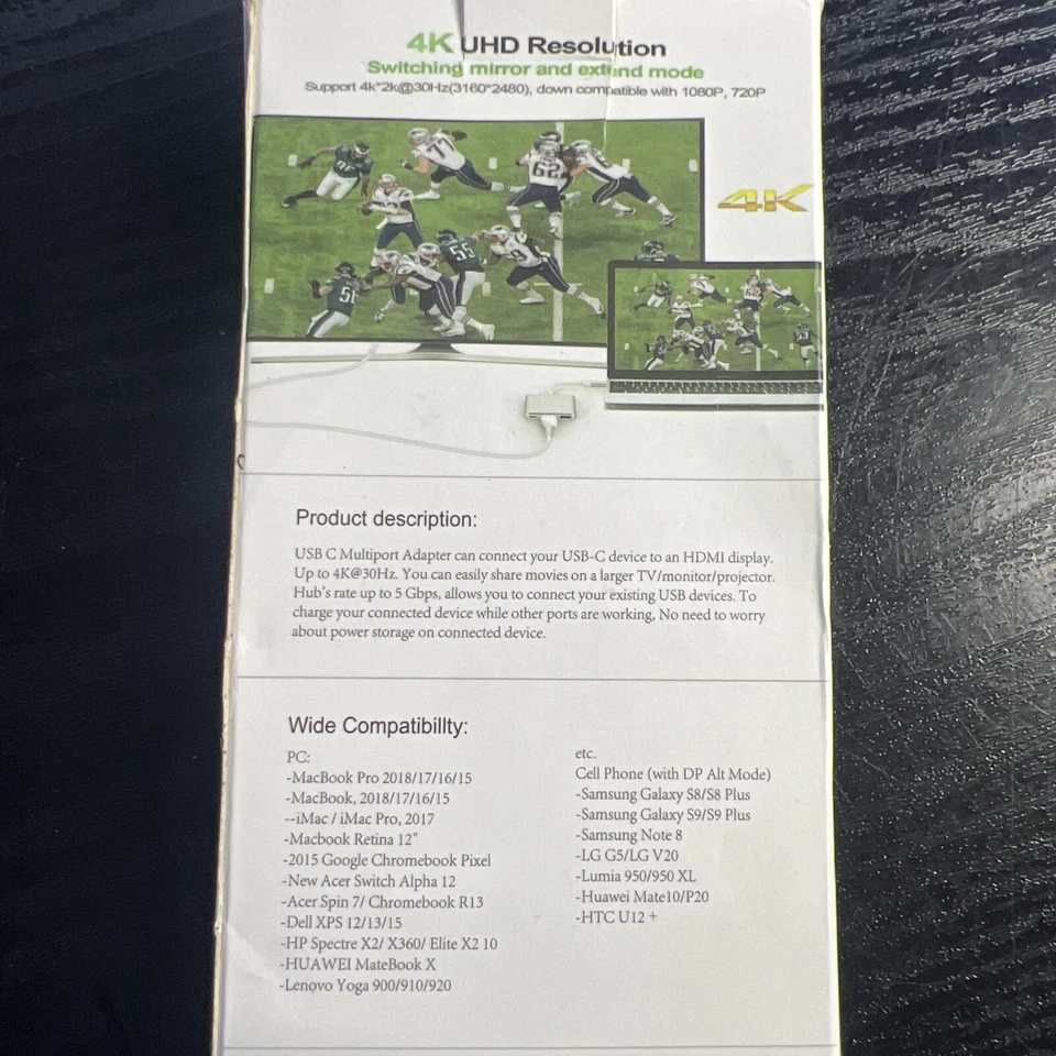 3-in-1 USB 3.1 Type-C to 4K HDMI Multiport Adapter Hub Cable for Type C Laptop - Image 2 of 4