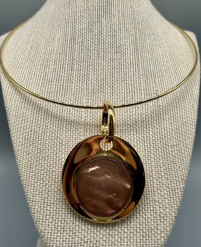 Joan Rivers Classics Collection Gold Tone Hardwire Wardrobe 19” Bronze Pendant