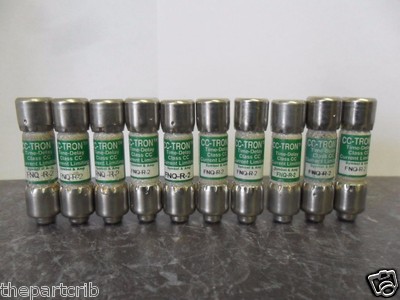 Nice Lot Bussmann Tron FNQ R 2 Amp Fuses Class CC 600 Volts 