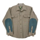 CABELAS Outdoor Gear Long Sleeve Shirt Khaki 100% Cotton Size XL