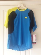 Sugoi Herren RSX Trainingstrikot, blau schwarz gelb Größe S neu mit Etikett Semi Fit