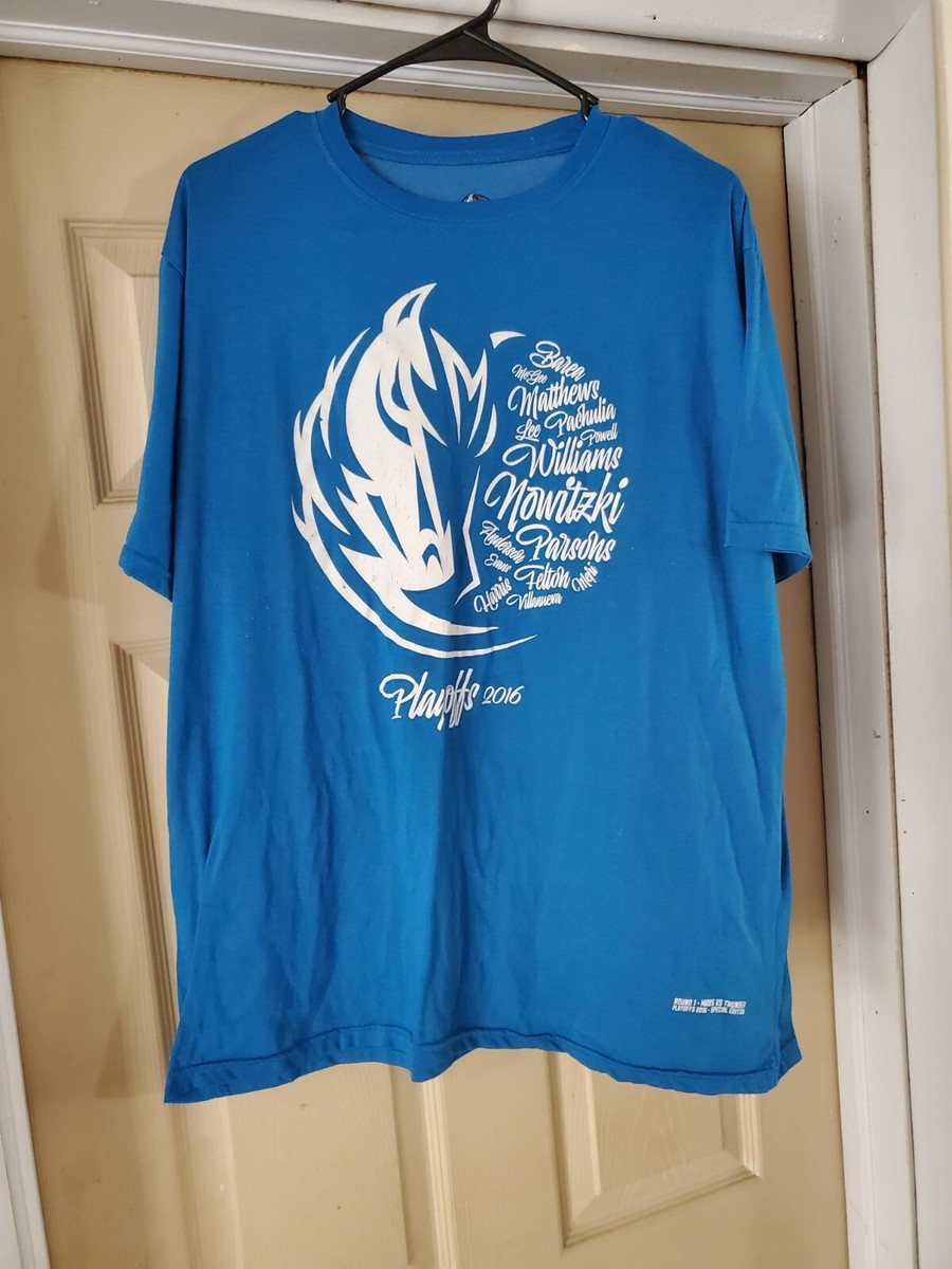 Dallas Mavericks Vintage Playoffs 2016 Blue T-Shirt Thunder